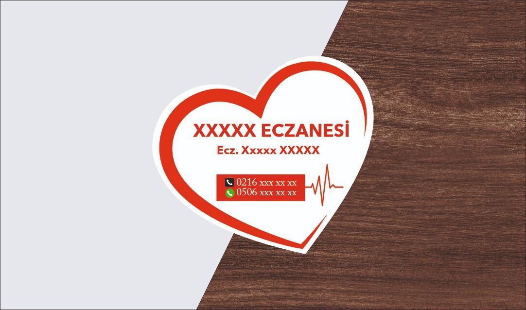 Eczane Magneti Kalp İkonlu  - v2 1000 Adet