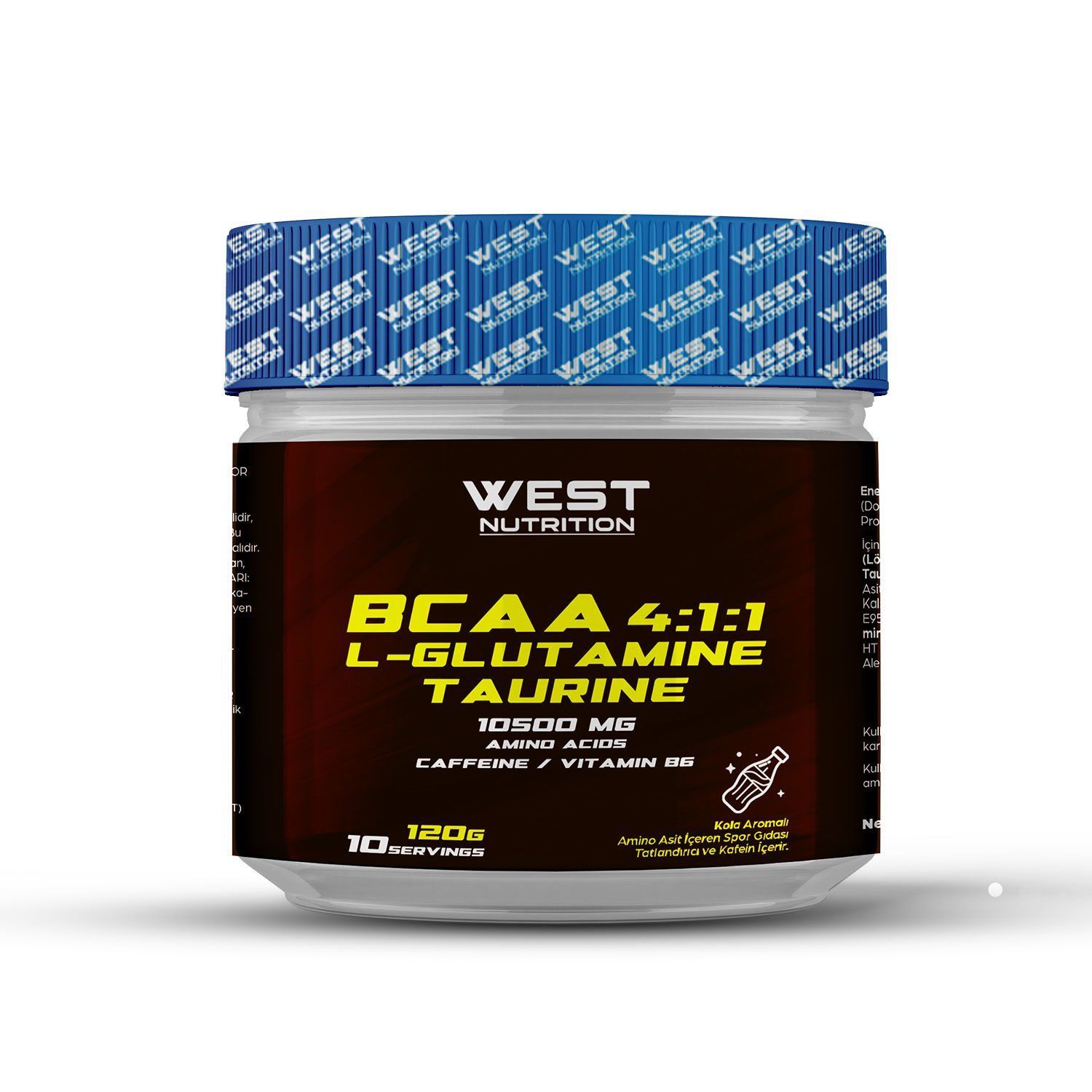 West Nutrition Bcaa L-Glutamin Taurin Kafein 120 gr 10 Servis Kola Aromalı