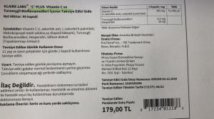 Klaire Labs C PLus 90 Kapsül