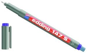 Edding 147S MAVİ (0.3 mm)Asetat  Kalem SİLGİLİ