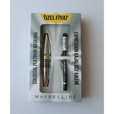 Maybelline Colossal Platinum Maskara + Expression Kajal Göz Kalemi Set