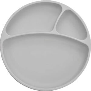 Oioi Vakum Tabanlı Silikon Tabak - Gri