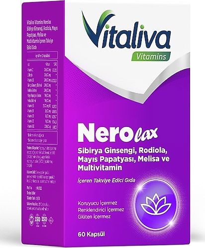 Vitaliva Vitamins Nerolax 60 Kapsül