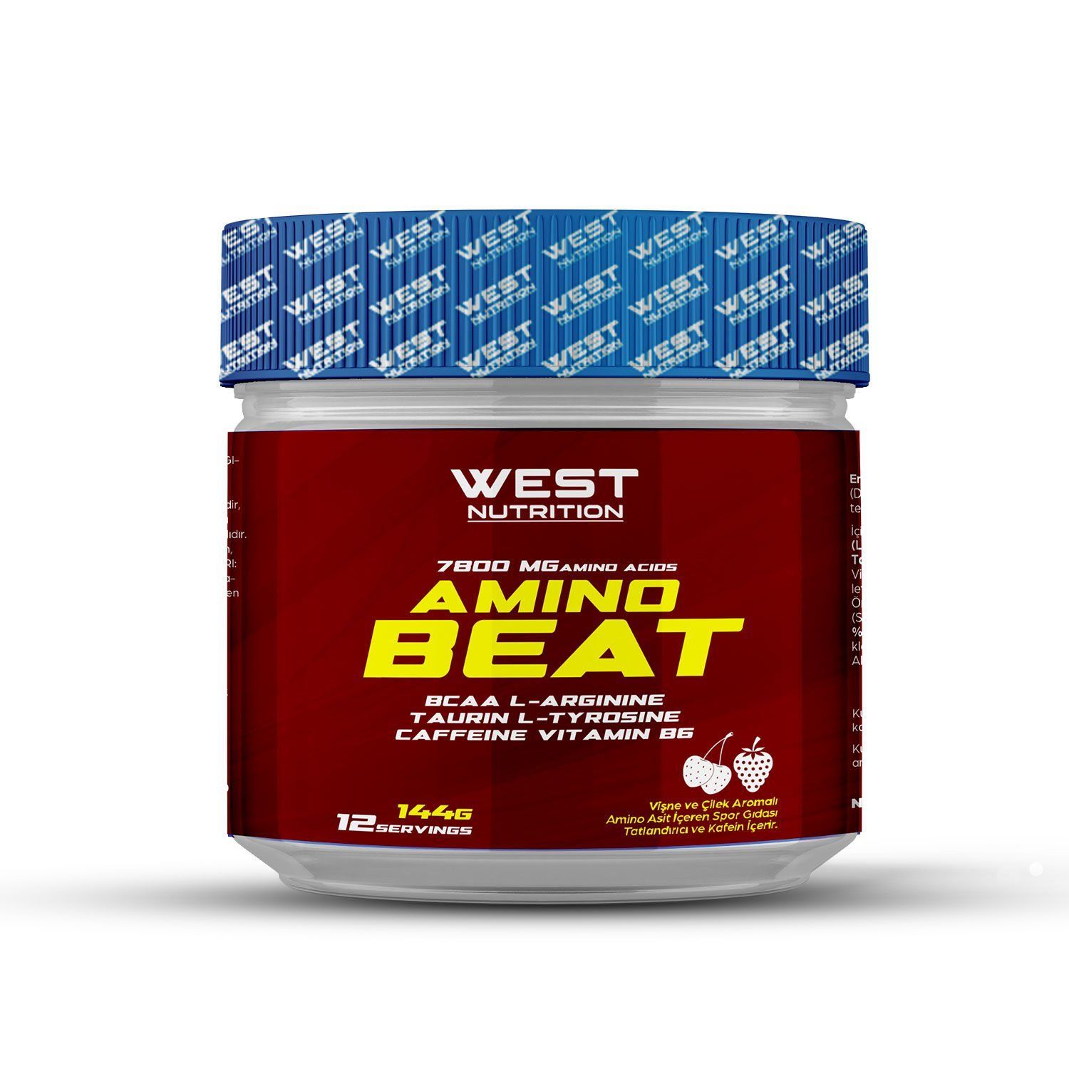 West Nutrition Amino Beat Bcaa L-Arjinin Kafein Tirozin 144 gr 12 Servis Vişne Çilek Aromalı