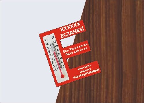 E Harfi Dereceli Magnet 6x9 cm 1000 Adet