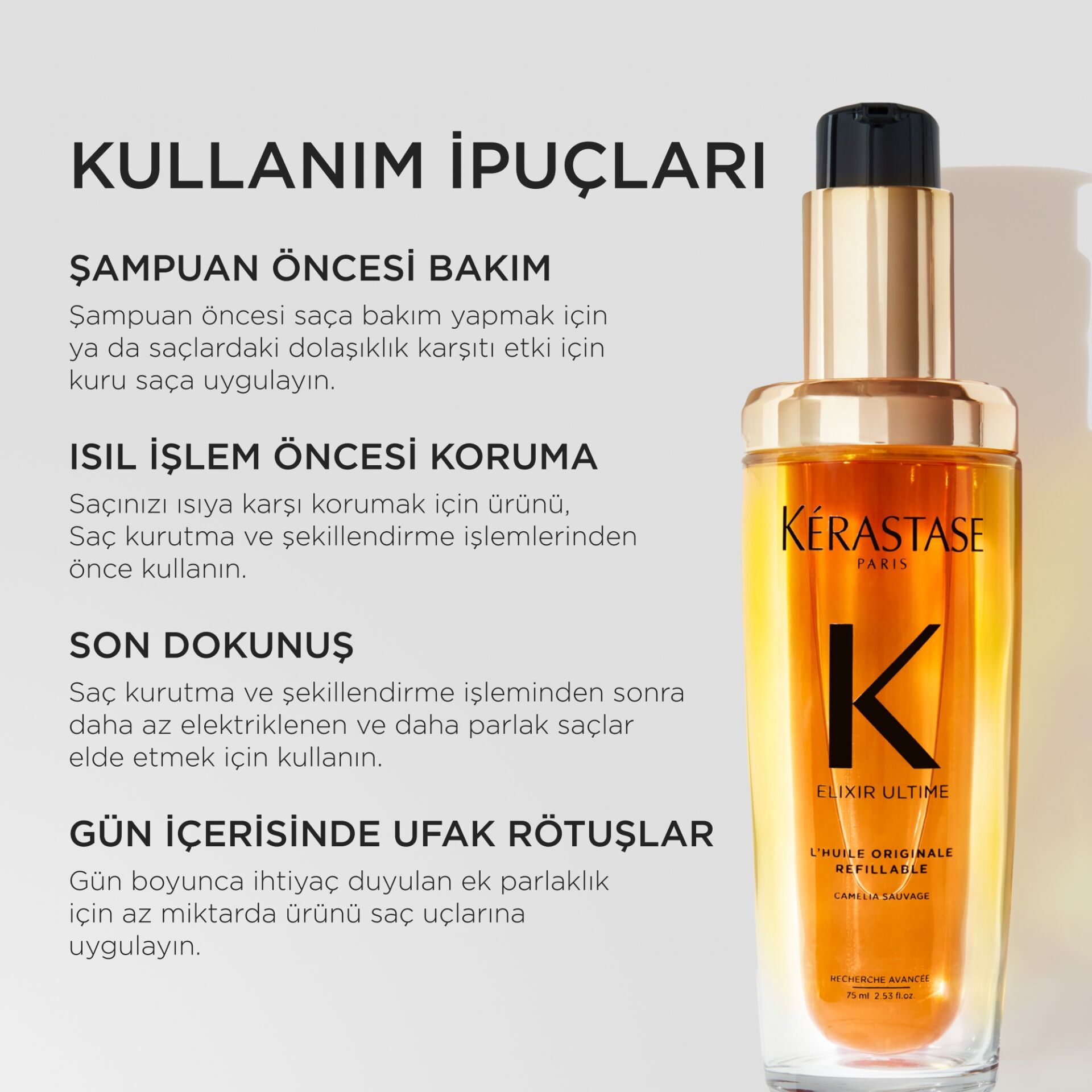 Kerastase Elixir Ultime L‘Huile Originale Saç Bakım Yağı Refill 75 ml