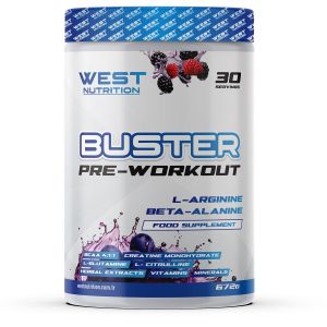 West Nutrition Buster Preworkout L-Arjinin Beta-Alanin 672 Gram 30 Servis Orman Meyveleri Aroması
