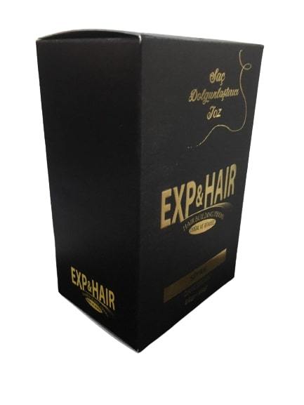 Saç Dolgunlaştırıcı Toz - Pudra Exp&haır Siyah Renk 55gr+55gr