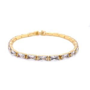 Chn-0127-2 Zirkon Su Yolu Bileklik Gold