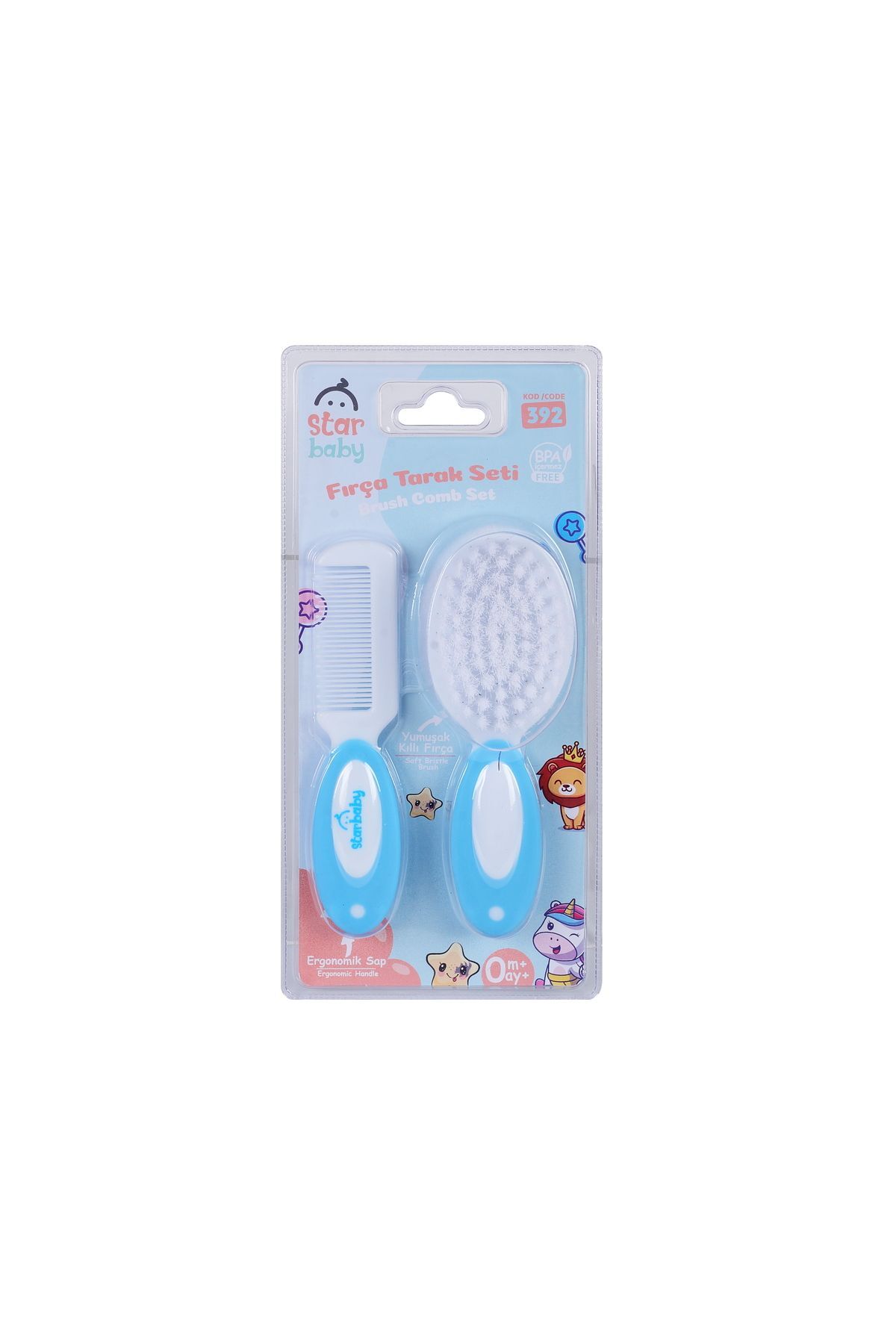 Star Baby Fırça Tarak Seti Mavi