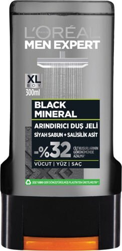 L'oreal Paris Men Expert Black Mineral Arındırıcı Duş Jeli xLarge 300 ml
