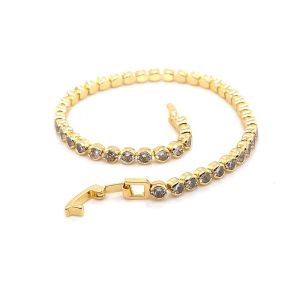 Chn-0127-4 Zirkon Su Yolu Bileklik Gold