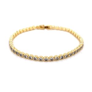 Chn-0127-4 Zirkon Su Yolu Bileklik Gold