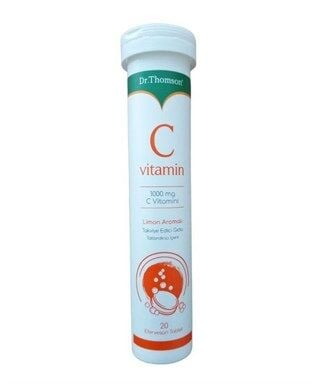 Dr. Thomson C Vitamini Limon Aromalı 20 Efervesan Tablet 1000 mg 80 gr