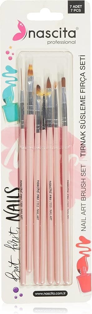 Nascita Nail Art Tırnak Süsleme Fırça Seti 02 7'li