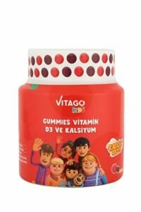 Vitago Kids Gummies Vitamin D3 Kalsiyum İçeren Çiğnenebilir Form - 30 Adet Gummy
