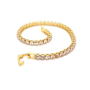 Chn-0127-3 Zirkon Su Yolu Bileklik Gold