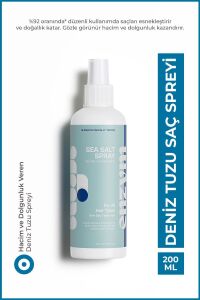 Enzym Cosmetics Hacim ve Dolgunluk Veren Şekillendirici Deniz Tuzu Saç Bakım Spreyi 200 ml