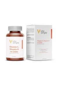 Vita Simple Vitamin C + D ve Çinko İçeren Takviye Edici Gıda 60 Tablet