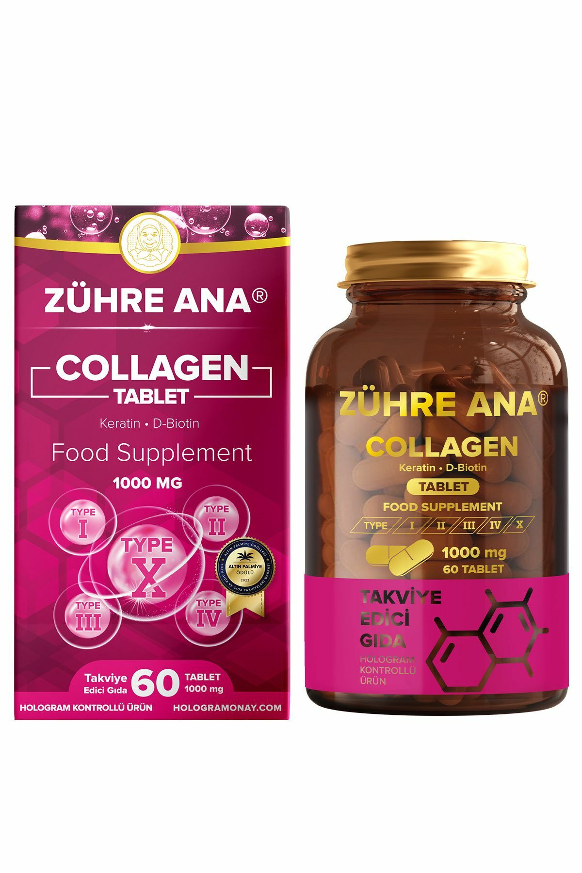 Zühre Ana Hidrolize Kolajen Keratin Biotin 60 Tablet