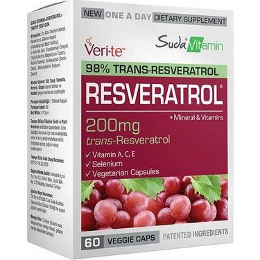 Suda Vitamins Resveratrol 60 Kapsül