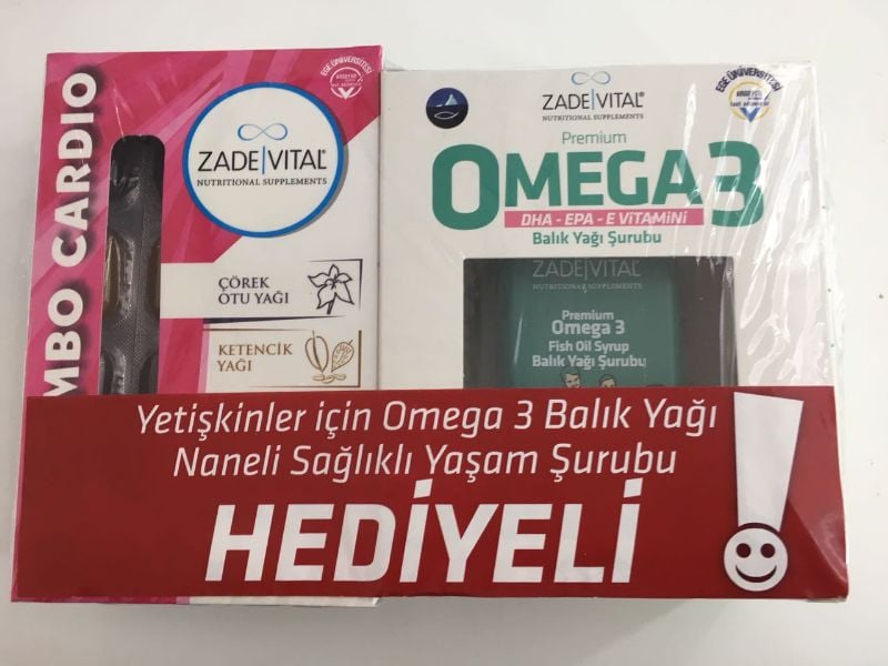 Zade Vital Combo Cardio 60 Kap+Omega 3 Yet Surup Hedy
