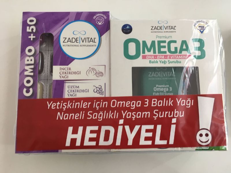 Zade Vital Combo+50 60 Kap+Omega 3 Yet Surup Hedy