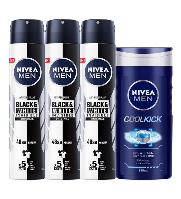 Nivea Men Black White Original 200 ml - Avantajli Paket