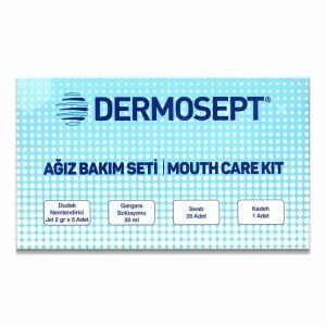 Dermosept Ağız Bakım Seti - Dudak Nemlendirici Jel 2 gr 5 Adet + Gargara Solüsyonu 50 ml + Swab 20 Adet