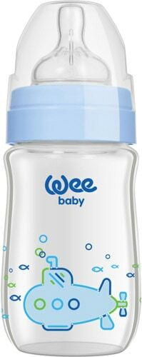Wee Baby 140 Klasik Cam Biberon Plus Isıya Dayanıklı 180 ml - Buz Mavi