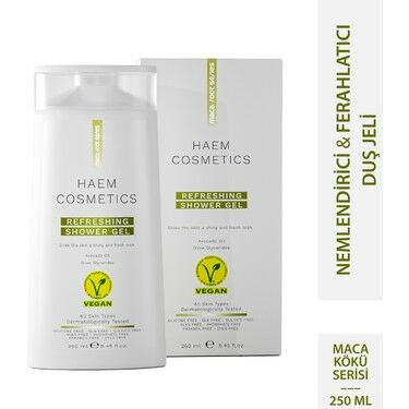 Haem Cosmetics Ferahlatıcı ve Canlandırıcı Maca Extract İçeren Özel Formüllü Duş Jeli 250 ml
