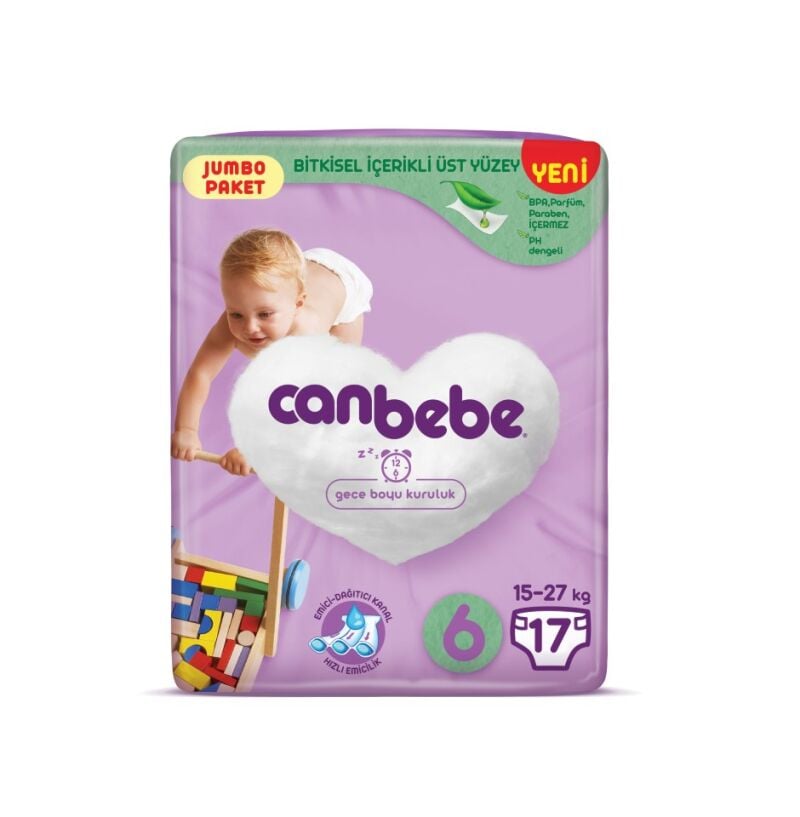 Canbebe Bebek Bezi Jumbo Paket No: 6 15-27 kg 17'li