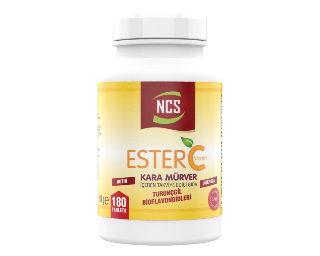 Ncs Ester C Kara Mürver Rutin Aserola 180 Tablet