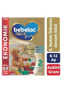 Bebelac Gold 2 Bebek Sütü 0-6 Ay 800 gr - 4 Adet