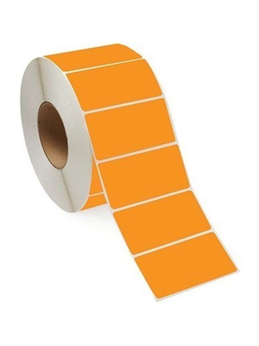 Eczane İlaç Tarif Etiketi Turuncu Renk 40mm × 60mm 1000 lü 1 Rulo