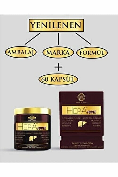 Herbes Hepa Forte Karaciğer Desteği Glutatyon Enginar Berberine 60 Kapsül