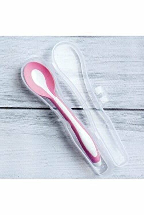 Mycey Mama Kaşığı Taşıma Kutulu Yumuşak Uç - Pembe