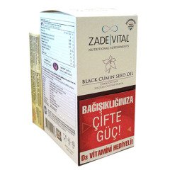 Zade Vital Çörek Otu Yaği 60 Kapsül + D3 Vitamini Kapsül Hediye