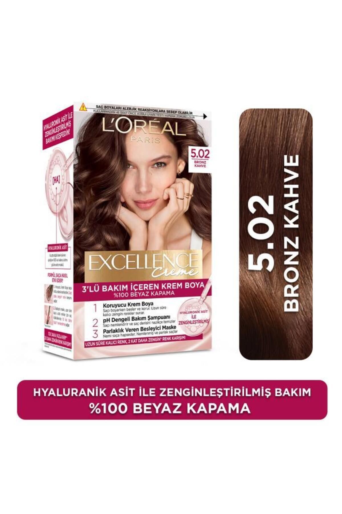 L'Oréal Excellence Creme Saç Boyası 5.02 Bronz Kahve