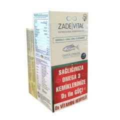 Zade Vital Omega 3 Balık Yağı 30 Kapsül + D3 Vitamini 30 Kapsül Hediye