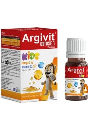 Argivit Ostosse3 Kids Omega-3 ve Vitamin D3 İçeren Takviye Edici Gıda 10 ml