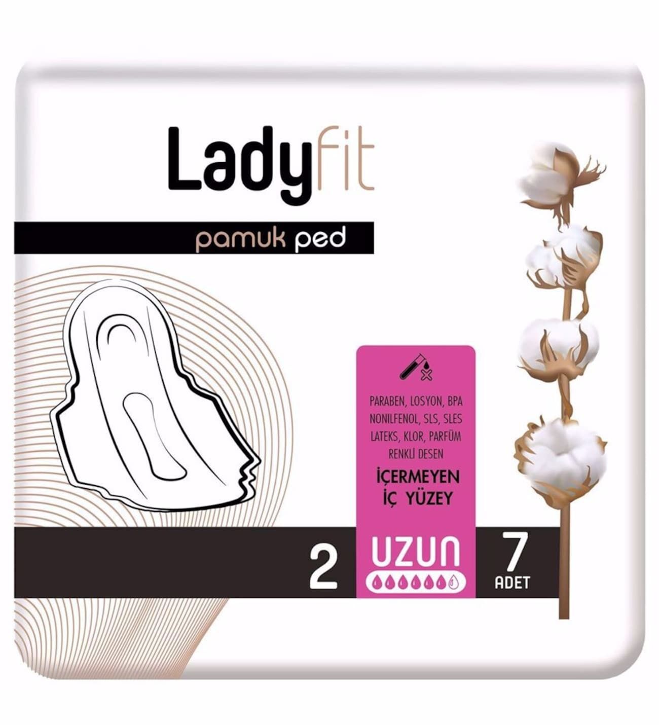 Ladyfit Cotton Ped Uzun 7'li No: 2