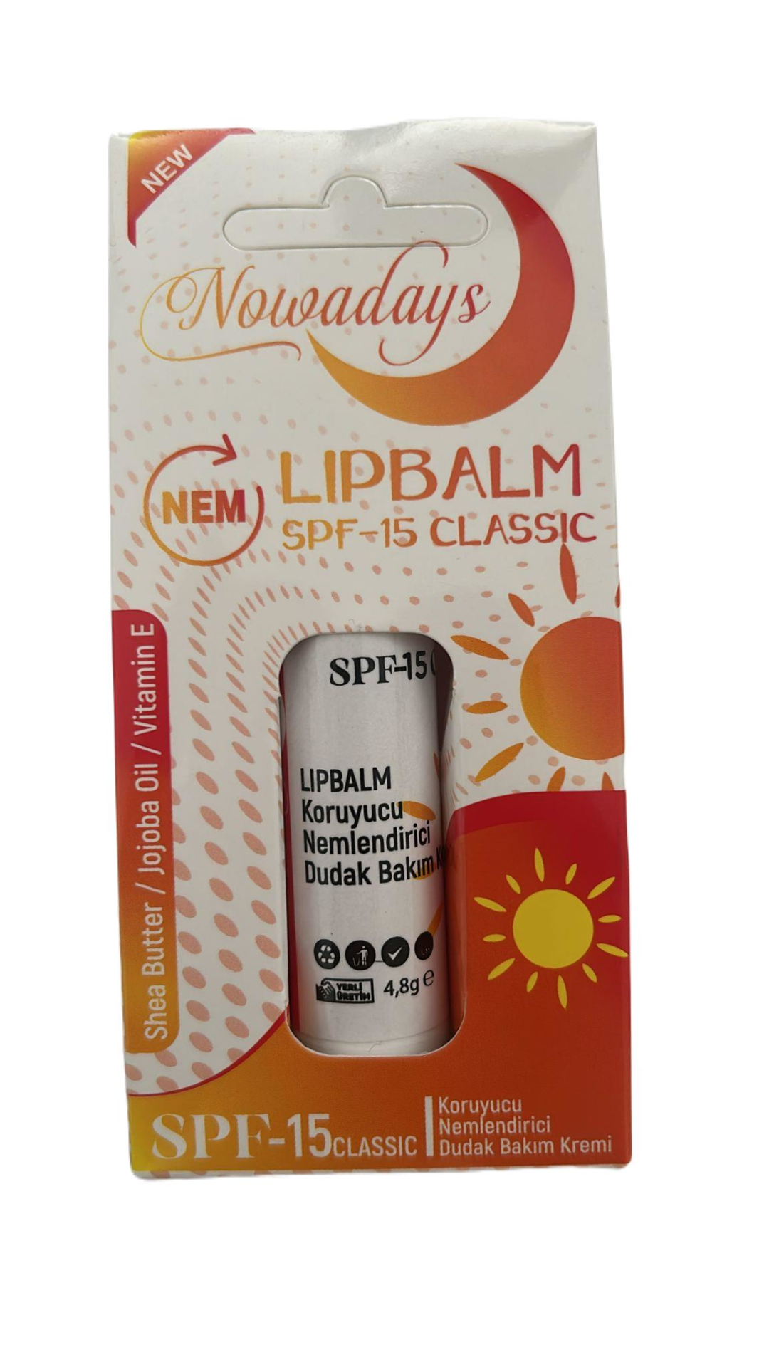 Nowadays Lip Balm Koruyucu Nemlendirici Dudak Bakım Kremi Classic SPF15