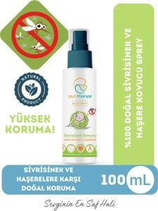 Pur Monde Bitkisel Formül Yeni Doğan Bebek ve Çocuk İçin Doğal Sivrisinek ve Haşere Kovucu Sprey 100 ml