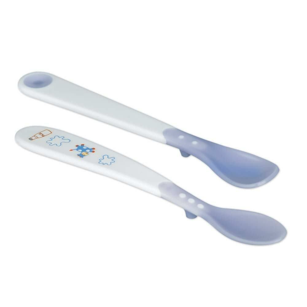 Bebedor 555 Isıya Duyarlı Mama Kaşığı 2'li - Mavi