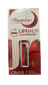Nowadays Lip Balm Koruyucu Nemlendirici Dudak Bakım Kremi Çilek Aromalı