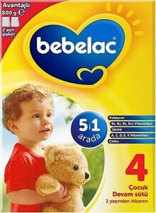 Bebelac 1+ Yaş Çocuk Devam Sütü No: 4 800 gr