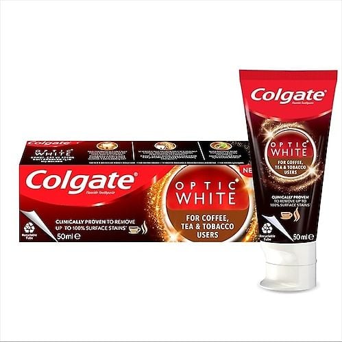 Colgate Optic White Kahve Çay Diş Macunu 50 ml - 2 Adet