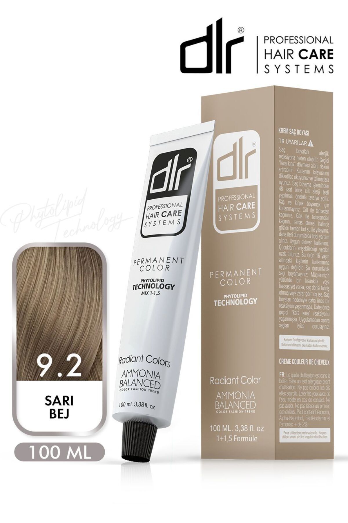 DLR Hair Color 9.2 Sarı Bej Boya 60 ml