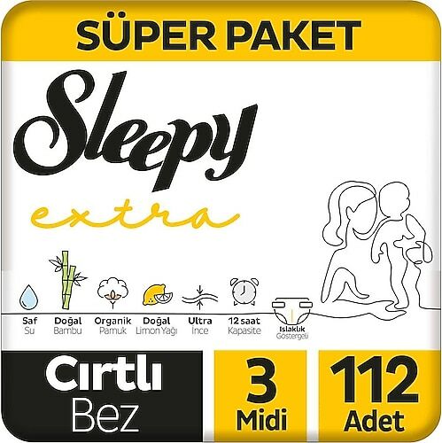 Sleepy Extra Bebek Bezi No: 3 112'li